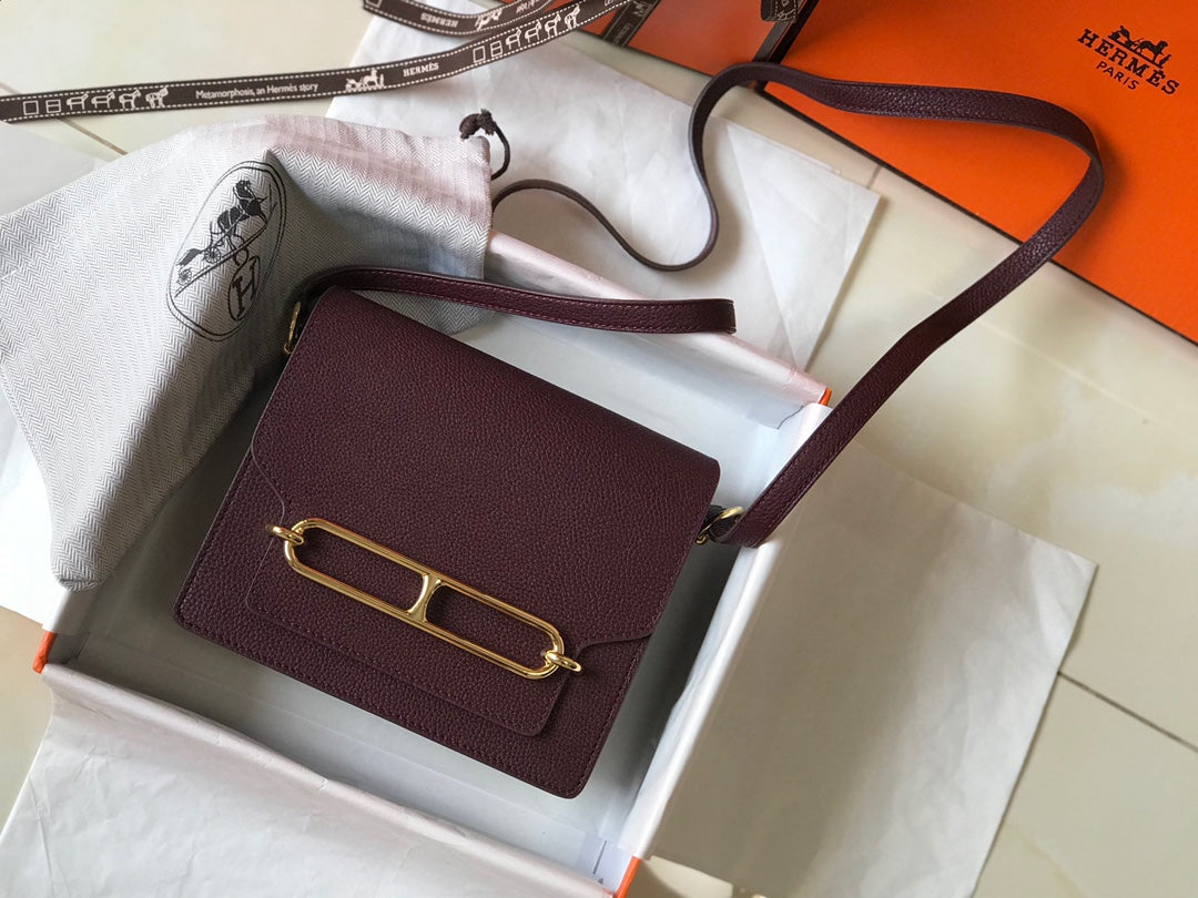 HM SAC ROULIS 19 CUIR TOGO VIN