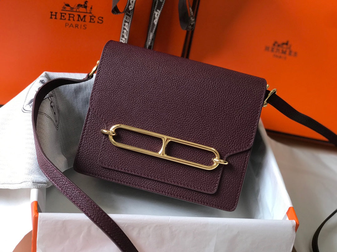 HM SAC ROULIS 19 CUIR TOGO VIN