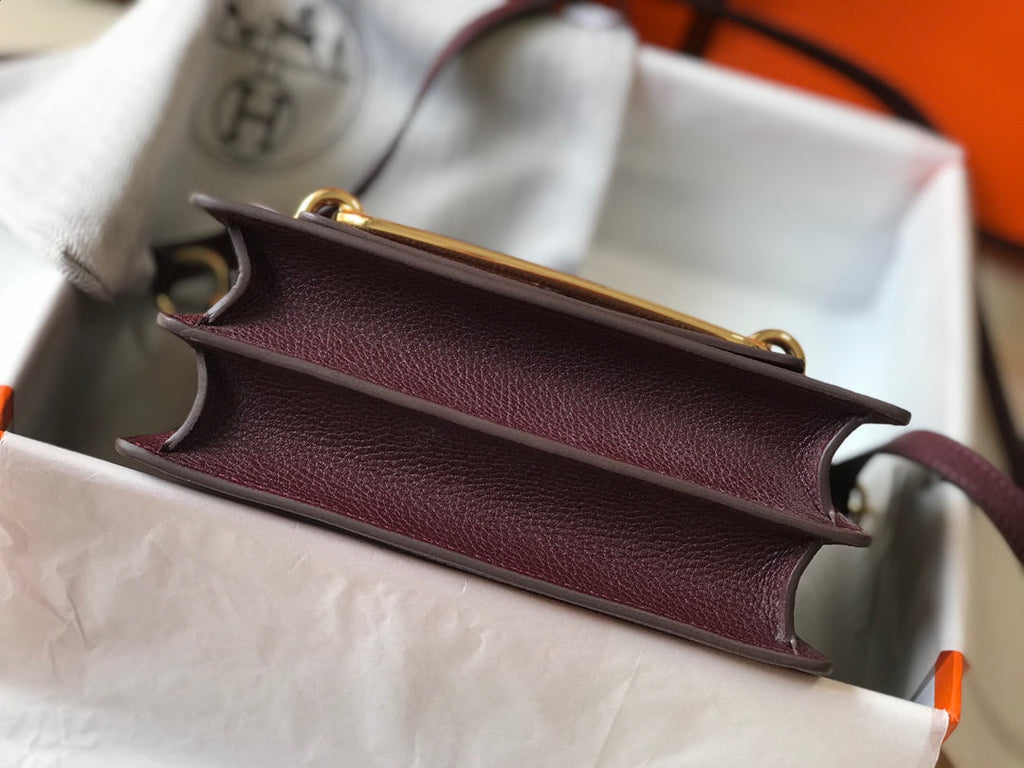 HM SAC ROULIS 19 CUIR TOGO VIN