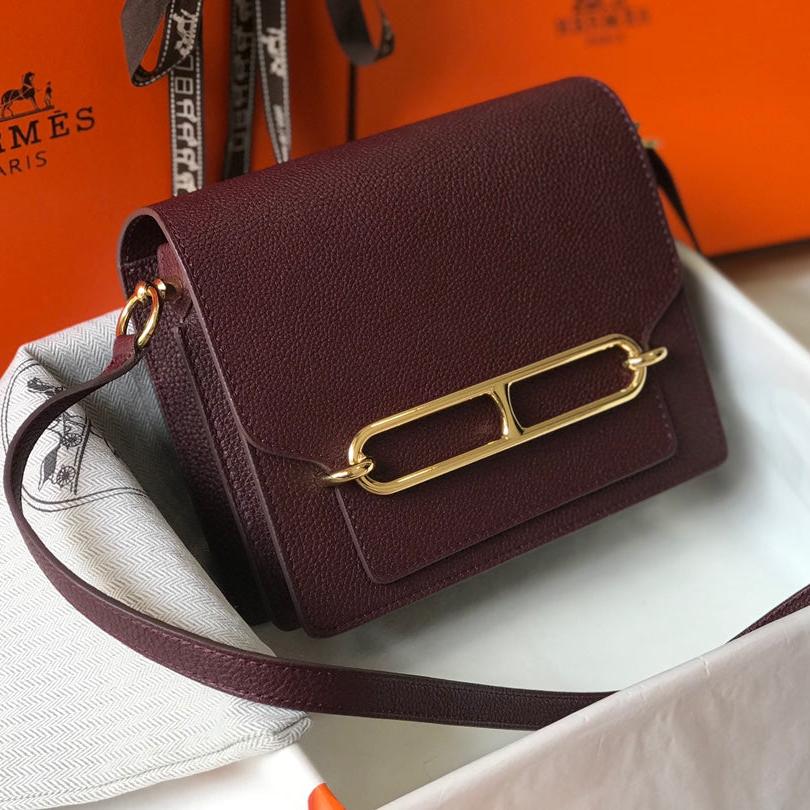 HM SAC ROULIS 19 CUIR TOGO VIN