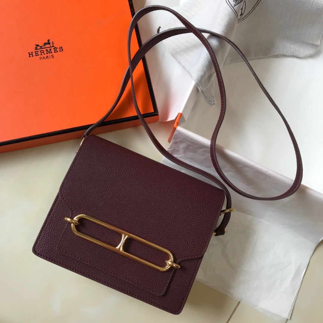 HM SAC ROULIS 19 CUIR TOGO VIN