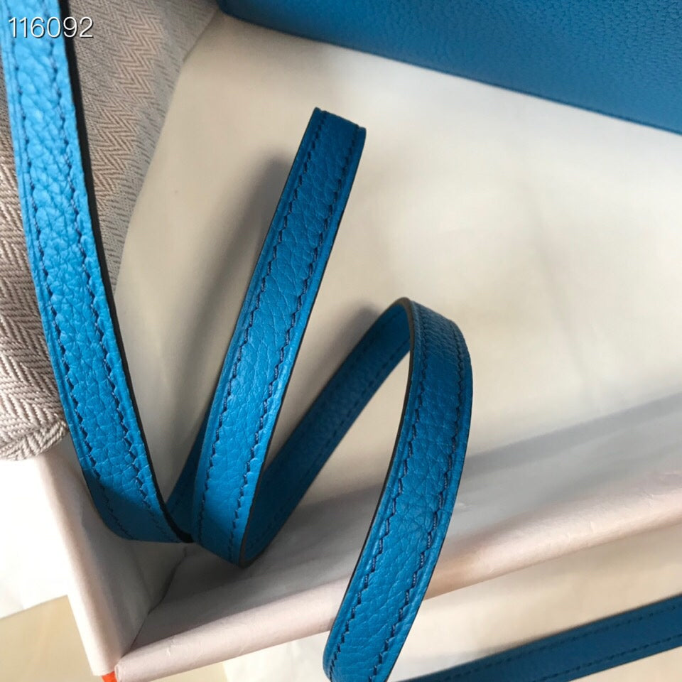 HM SAC ROULIS 19 COBALT CUIR TOGO