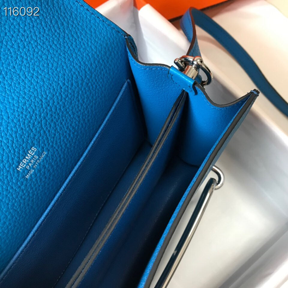 HM SAC ROULIS 19 COBALT CUIR TOGO