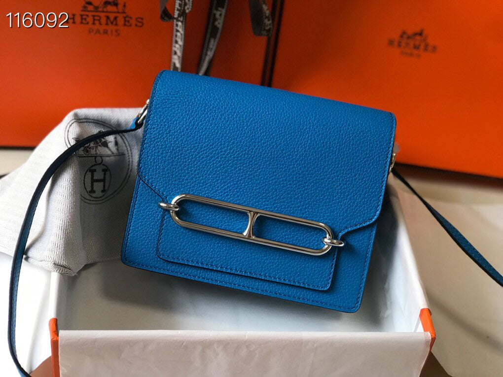 HM SAC ROULIS 19 COBALT CUIR TOGO