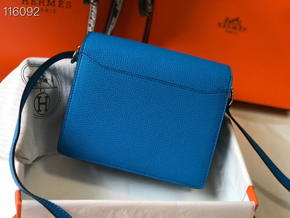 HM SAC ROULIS 19 COBALT CUIR TOGO