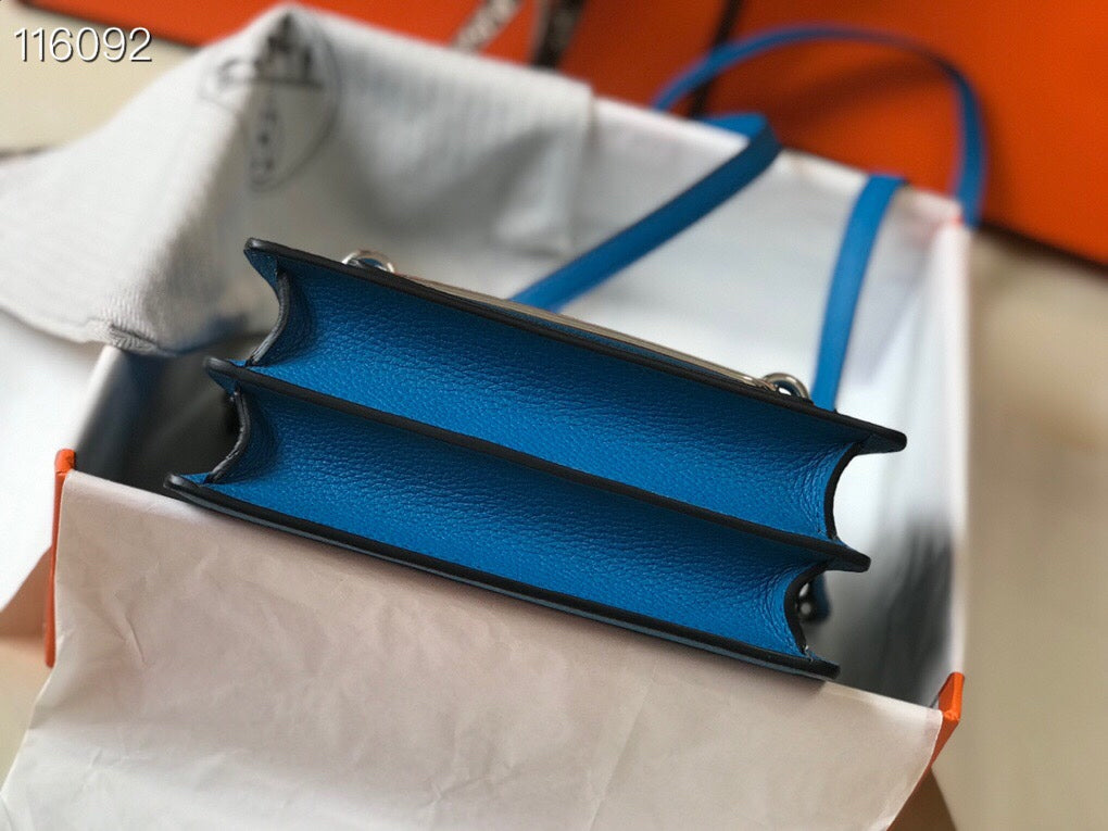 HM SAC ROULIS 19 COBALT CUIR TOGO