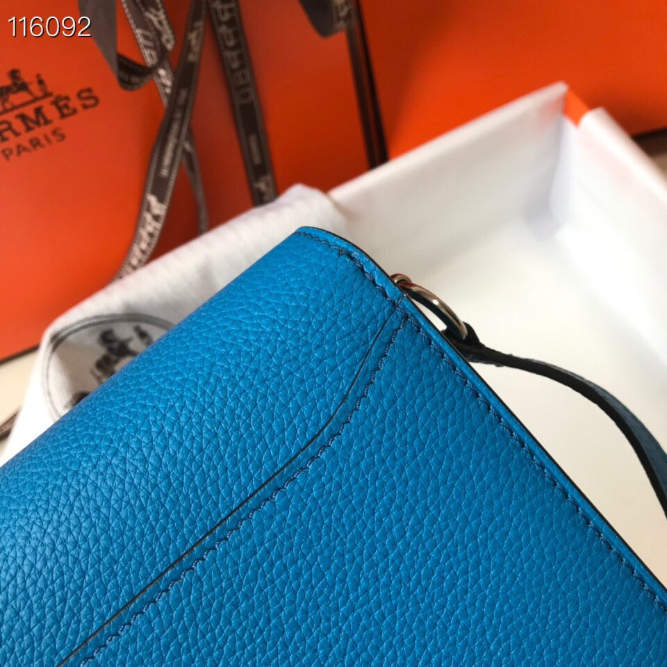 HM SAC ROULIS 19 COBALT CUIR TOGO