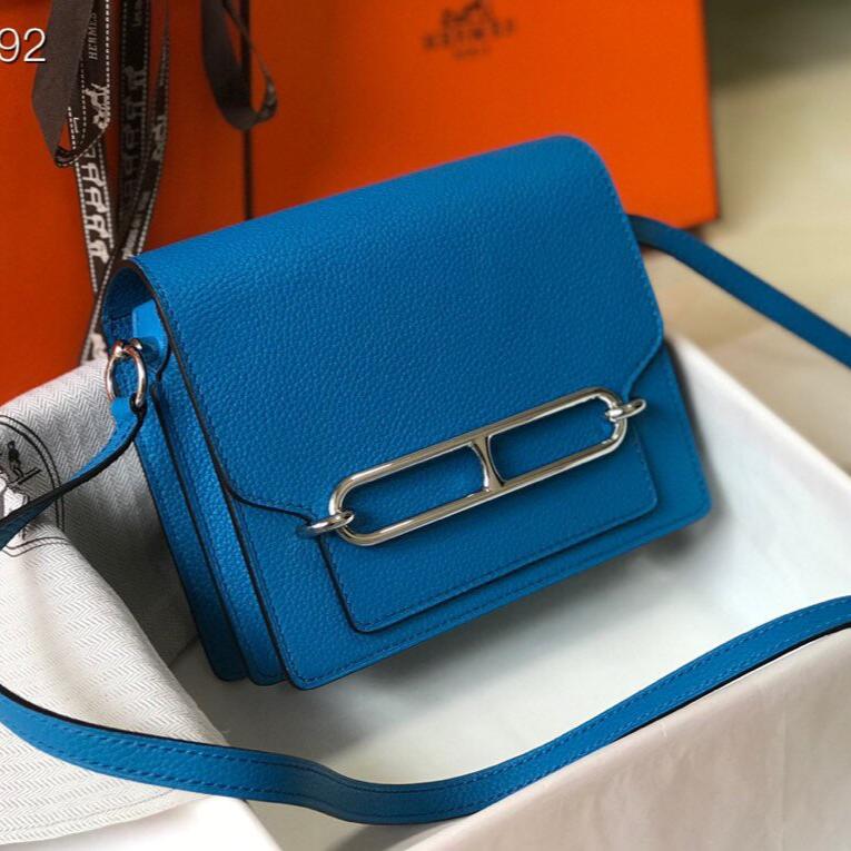 HM SAC ROULIS 19 COBALT CUIR TOGO