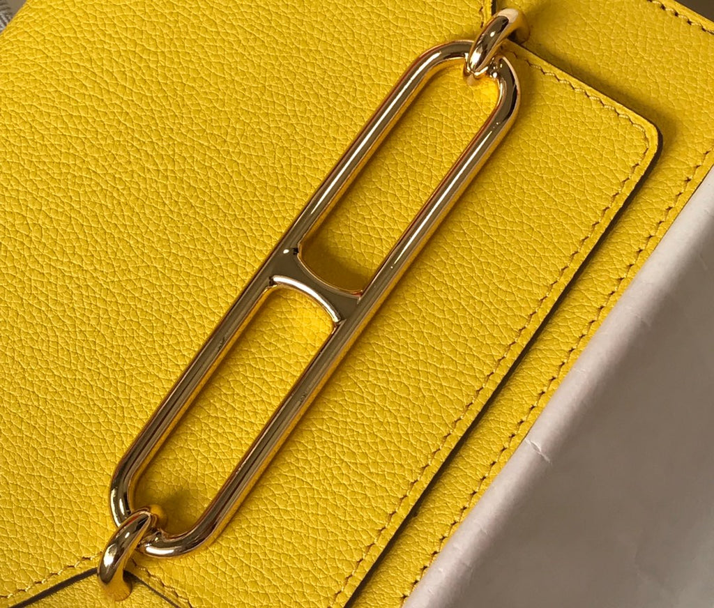 HM SAC ROULIS 19 CUIR TOGO CITRON