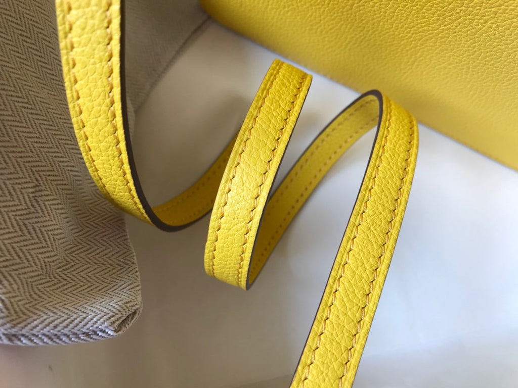 HM SAC ROULIS 19 CUIR TOGO CITRON
