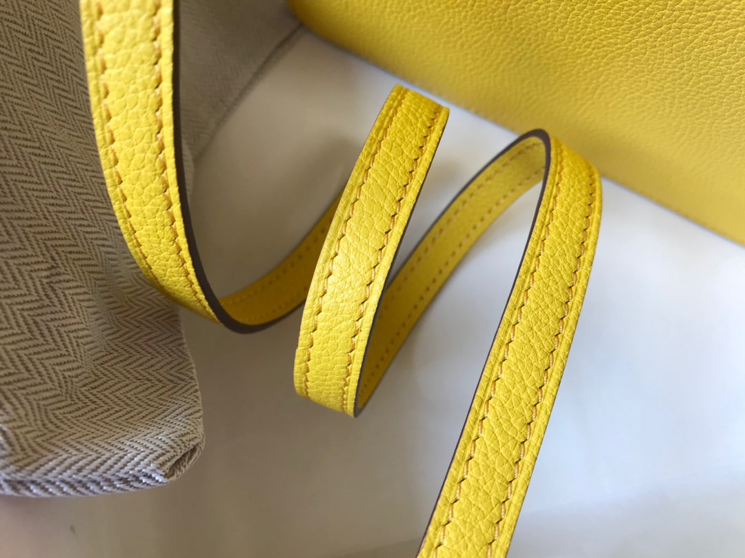 HM SAC ROULIS 19 CUIR TOGO CITRON