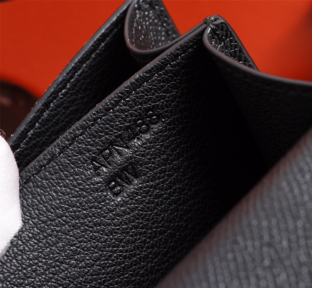 SACS HM CONSTANCE 22 NOIR EPSOM QUINCAILLERIE OR