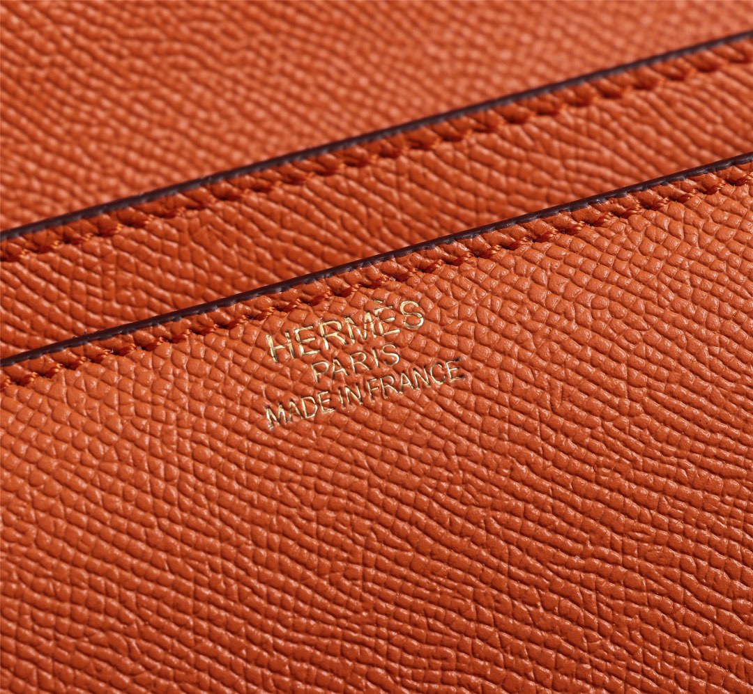 SACS HM CONSTANCE 22 ORANGE EPSOM QUINCAILLERIE OR