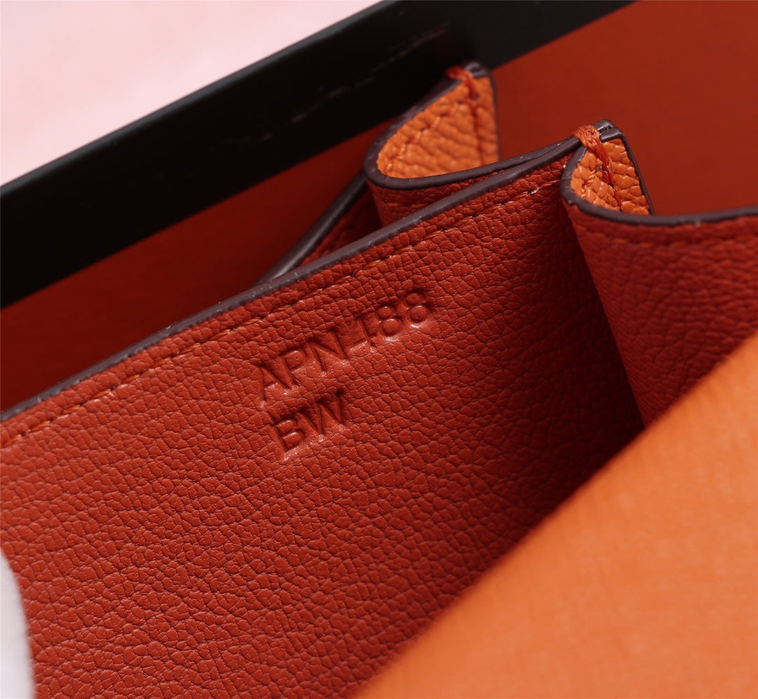 SACS HM CONSTANCE 22 ORANGE EPSOM QUINCAILLERIE OR