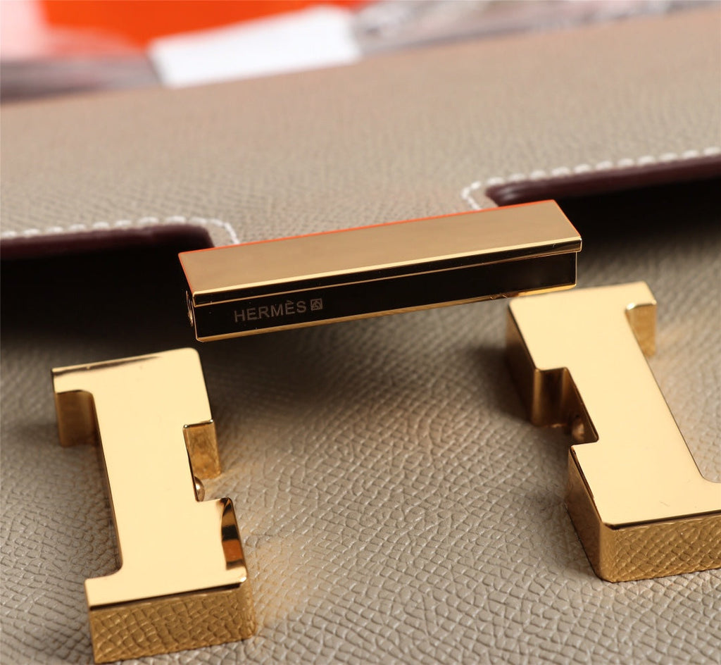 HM コンスタンス バッグ 22 カーキ エプソム ゴールド金具