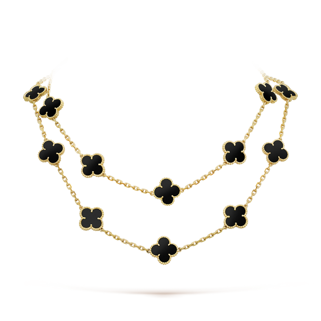 COLLIER ONYX 20 MOTIFS CLOVER