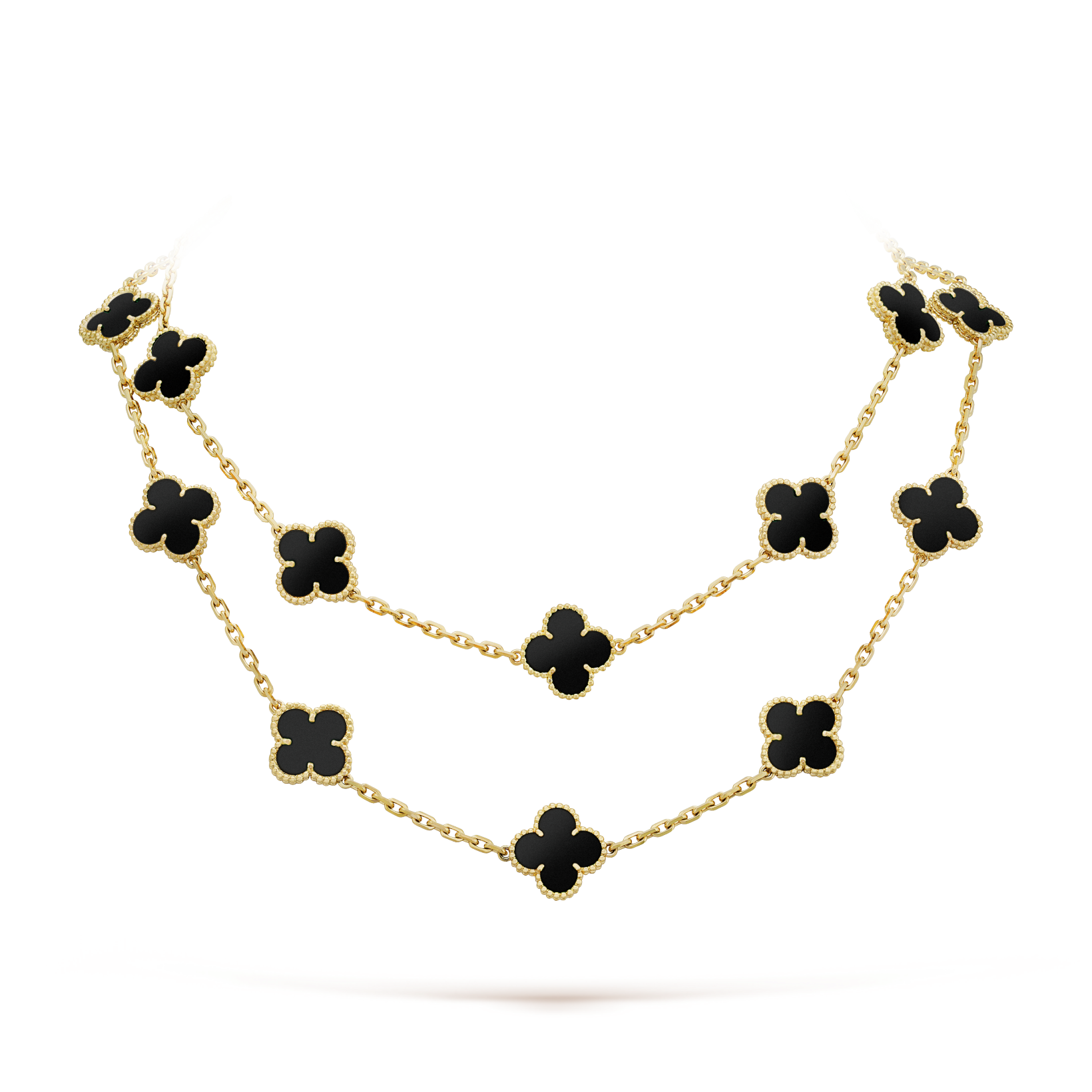 COLLIER ONYX 20 MOTIFS CLOVER
