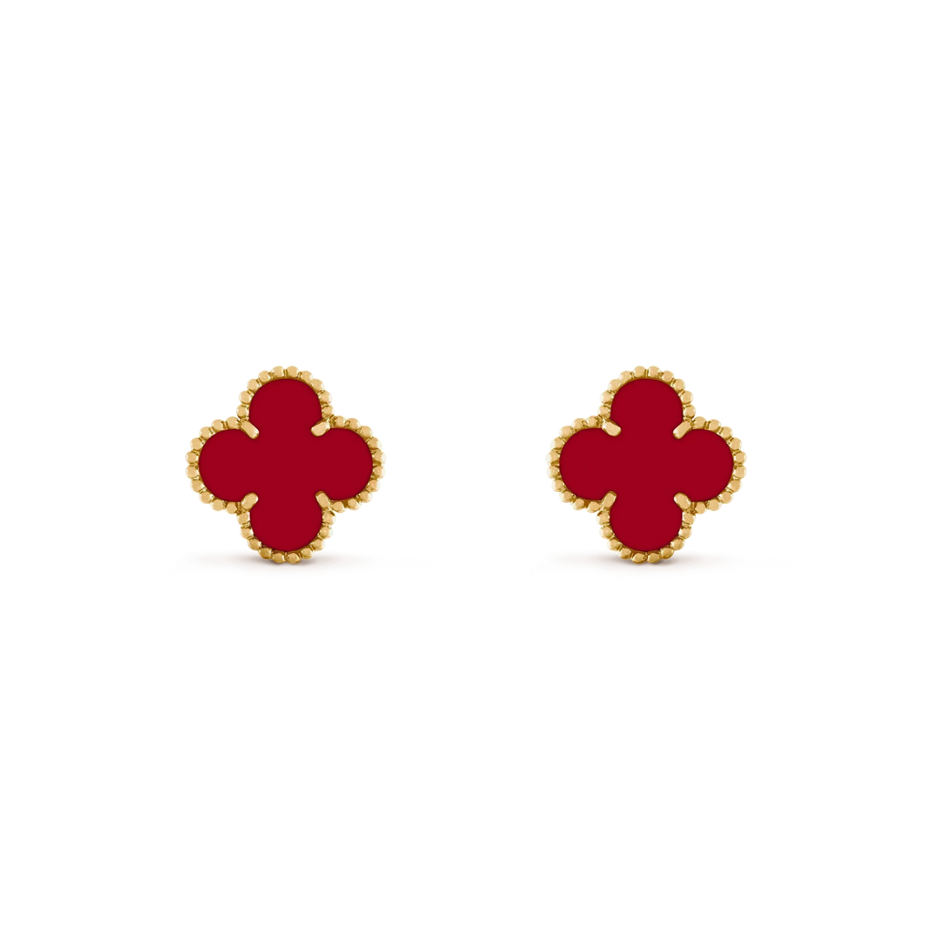 CLOVER MEDIUM 1 MOTIFS CARNELIAN  EARRINGS