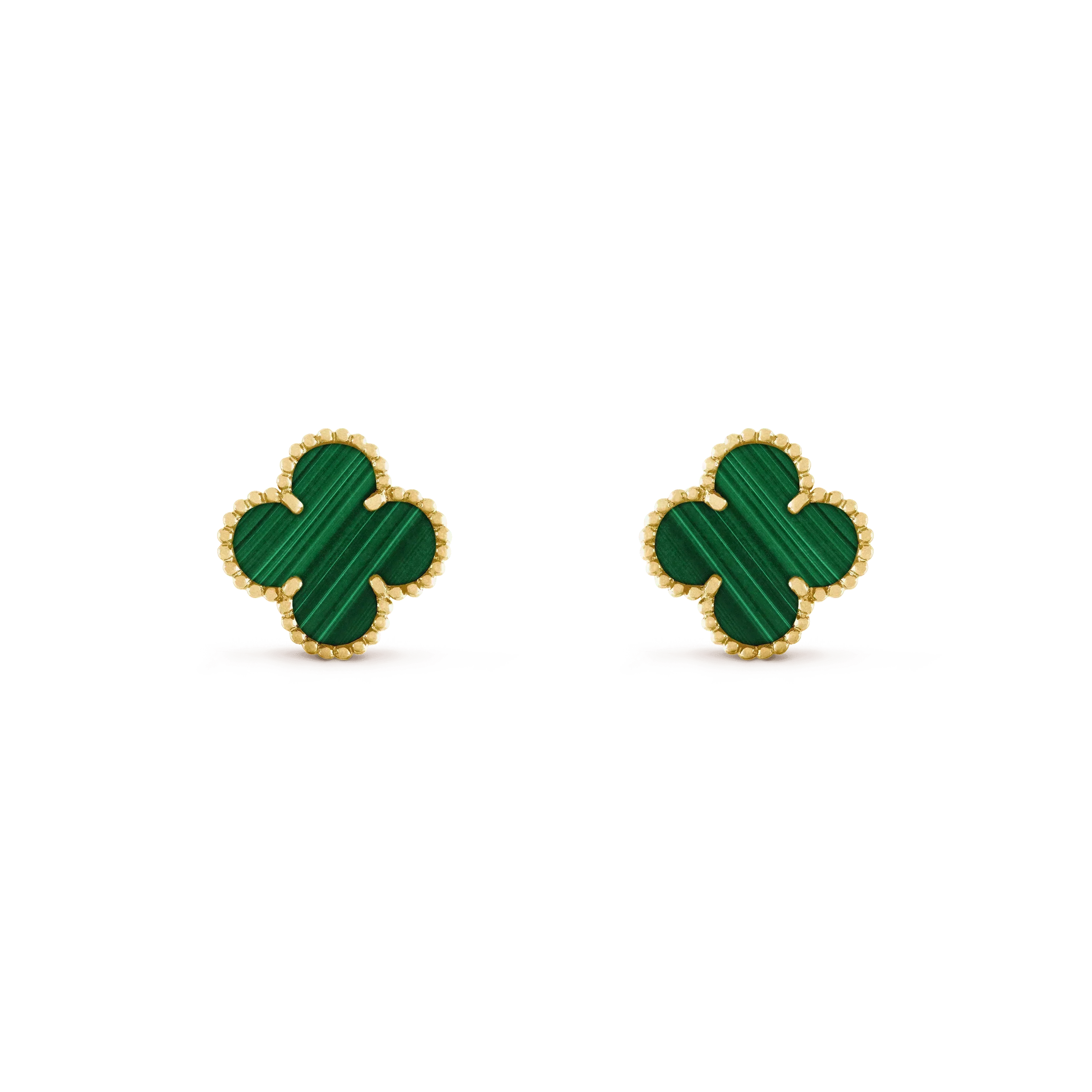 CLOVER MEDIUM 1 MOTIFS MALACHITE  EARRINGS