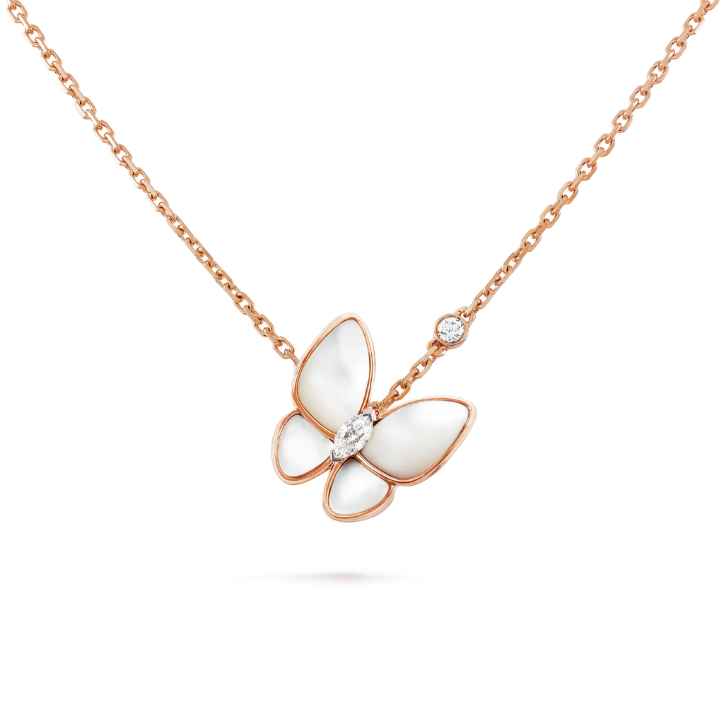 COLLIER PAPILLON ET DIAMANT