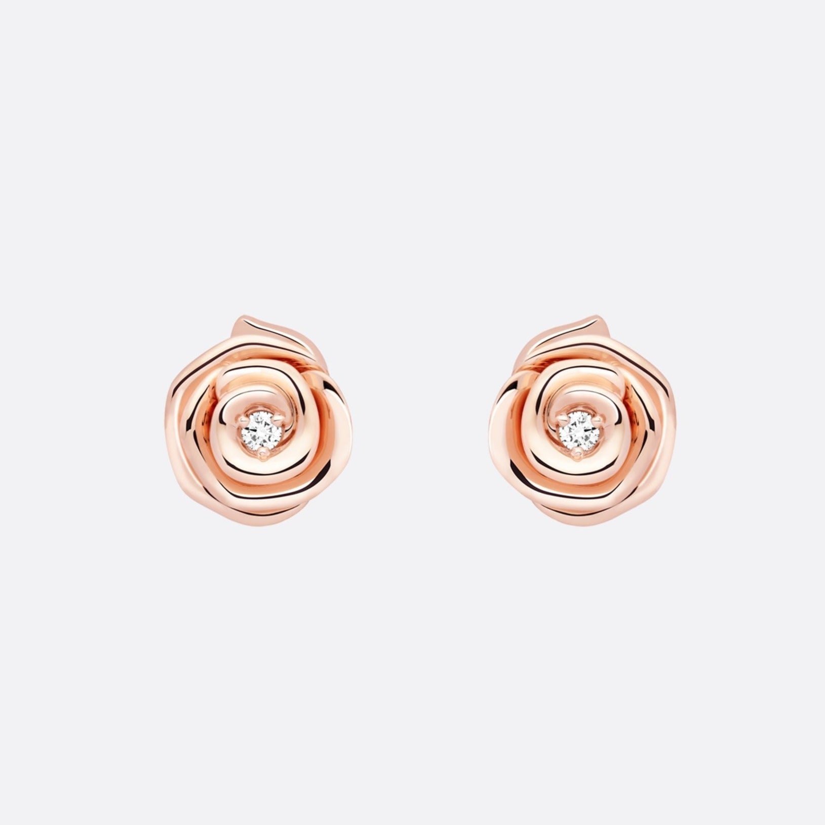ROSE COUTRE ROSE GOLD DIAMOND STUD EARRINGS
