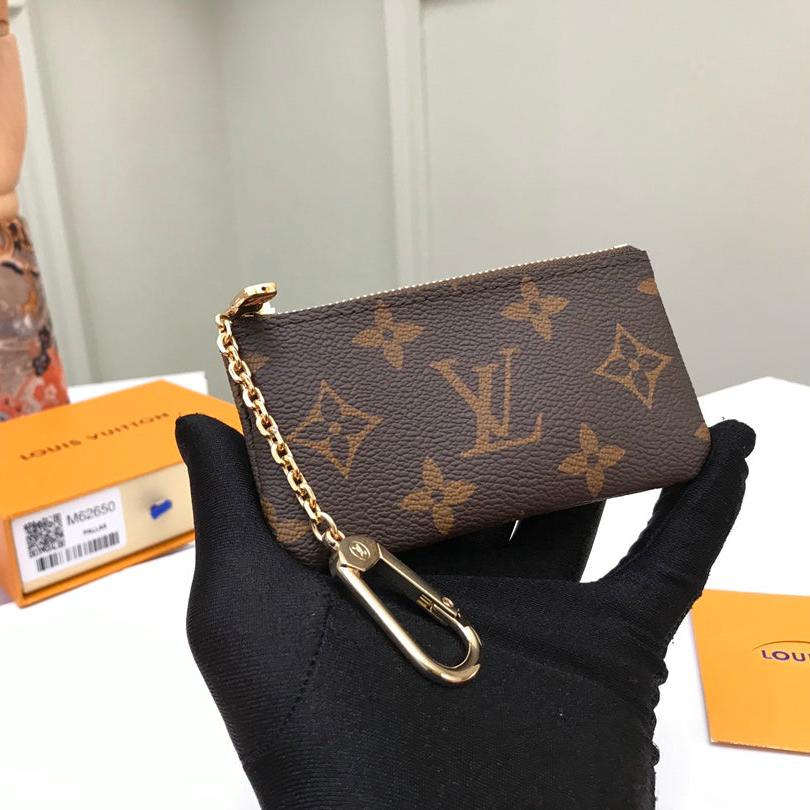 Pochette à clés LV 12 en toile monogrammée marron 