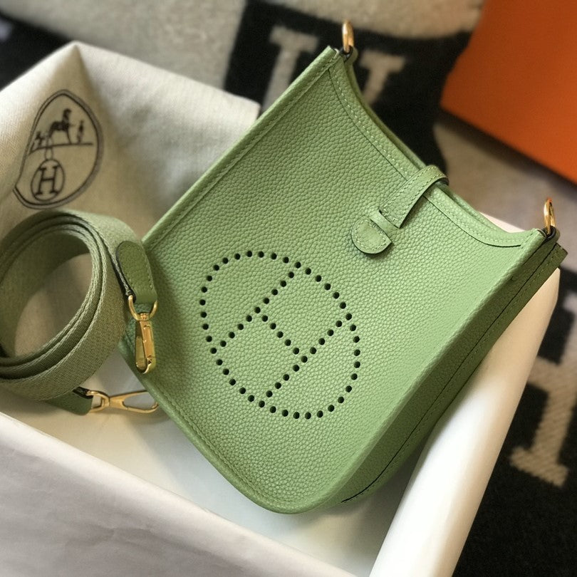 ミニ エブリン 18CM グリーン トーゴ GHW