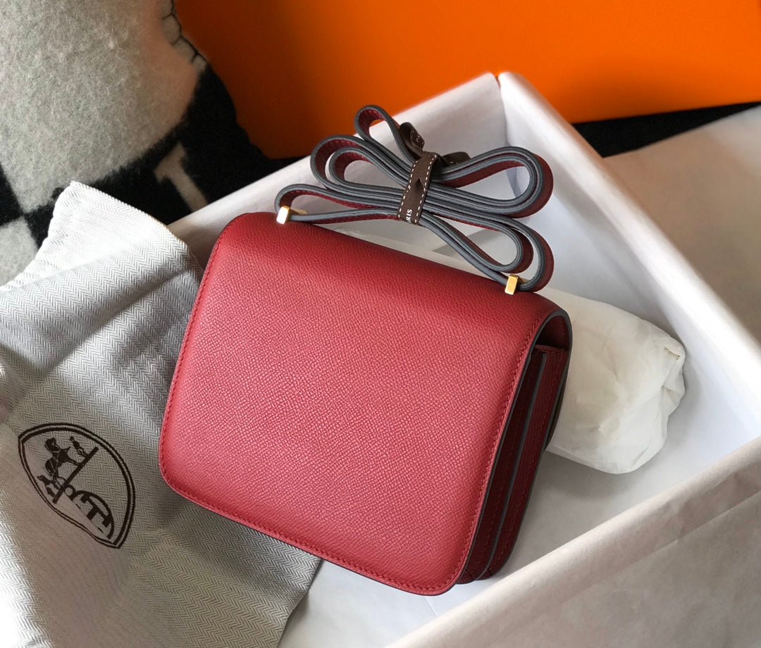 CONSTANCE 18 EPSOM ROUGE FONCÉ QUINCAILLERIE OR