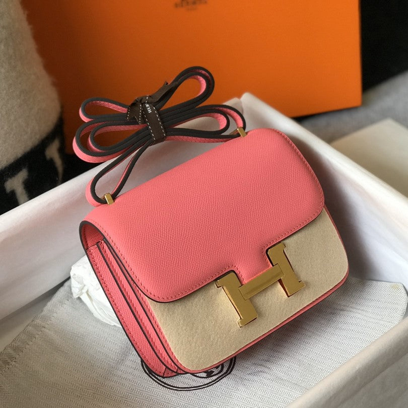 CONSTANCE 18 ROSE FONCÉ EPSOM QUINCAILLERIE OR