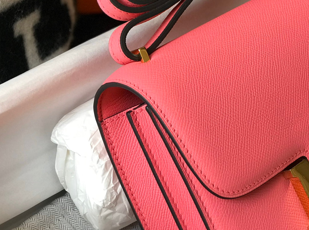 CONSTANCE 18 ROSE FONCÉ EPSOM QUINCAILLERIE OR
