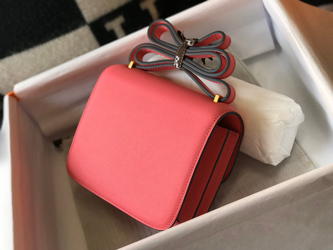CONSTANCE 18 ROSE FONCÉ EPSOM QUINCAILLERIE OR