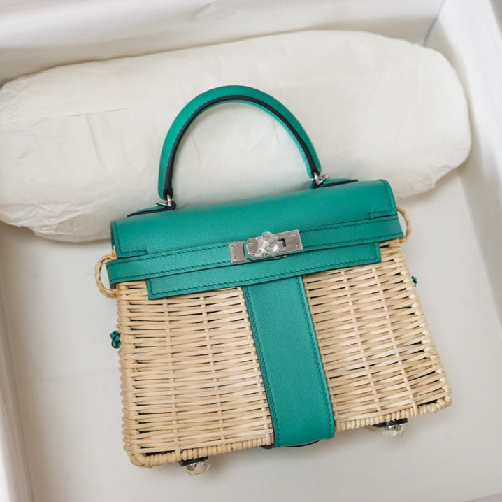 HM KELLY 20 PICNIC KELLY VERT VERONE BAMBOO AND RATTAN