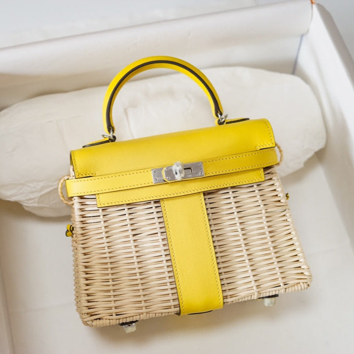 HM KELLY 20 PICNIC KELLY YELLOW BAMBOO AND RATTAN