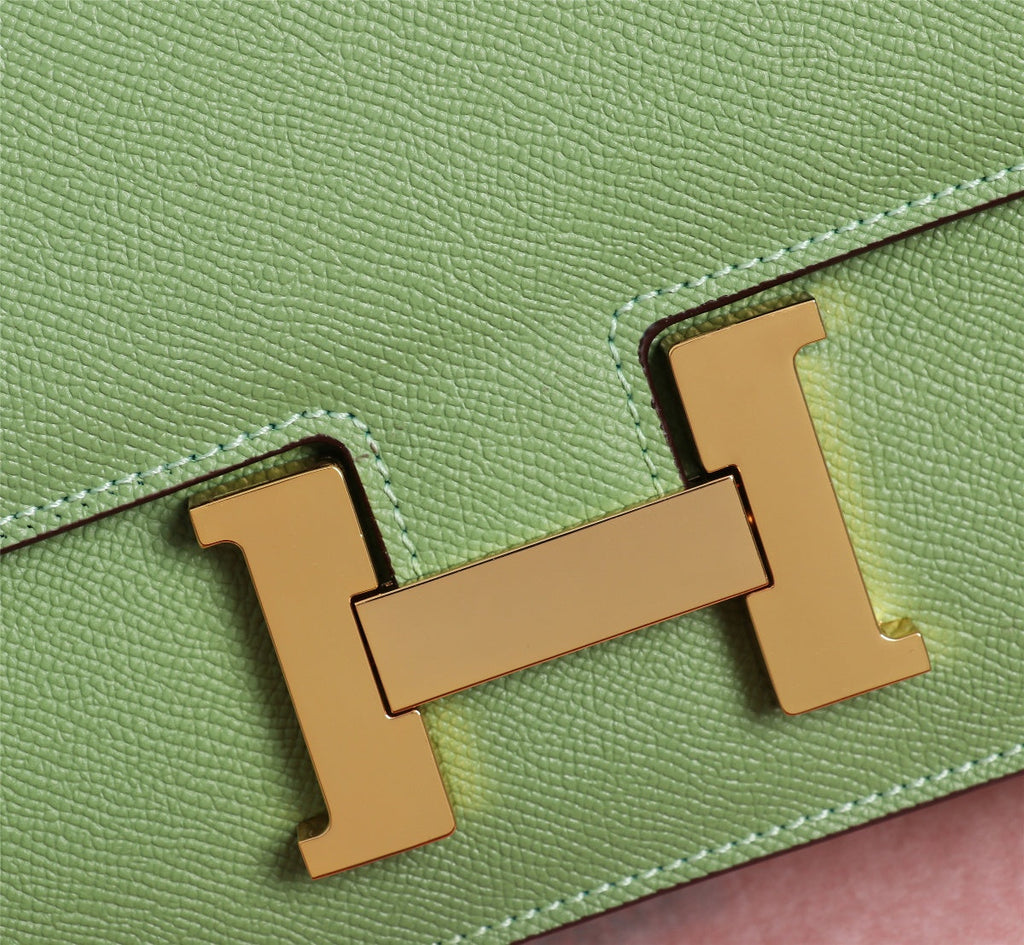HM CONSTANCE BAG 22 PICKLE EPSOM GOLD HARDWARE