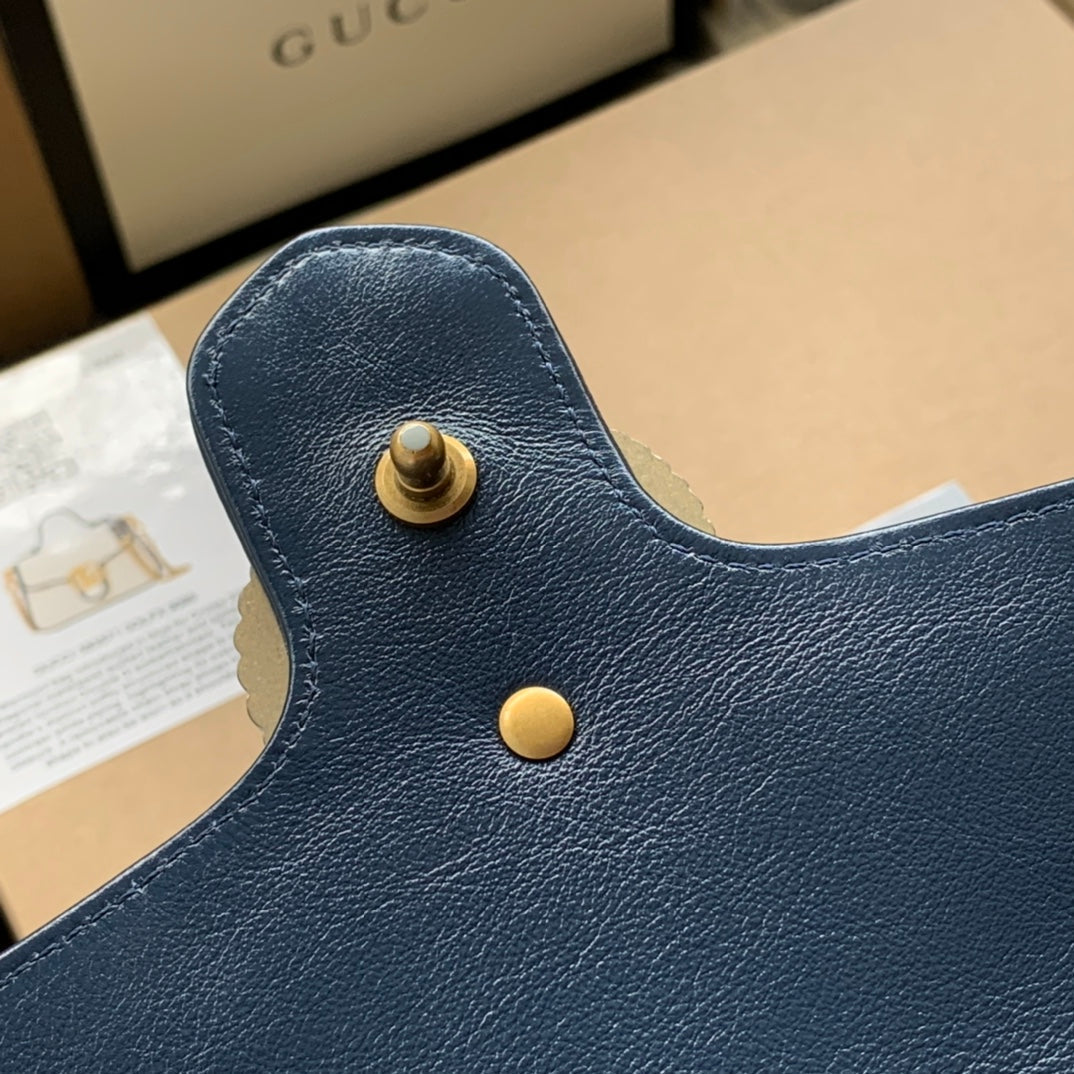 SAC À MAIN GG MARMONT MINI 21 EN CUIR DE VEAU BLANC
