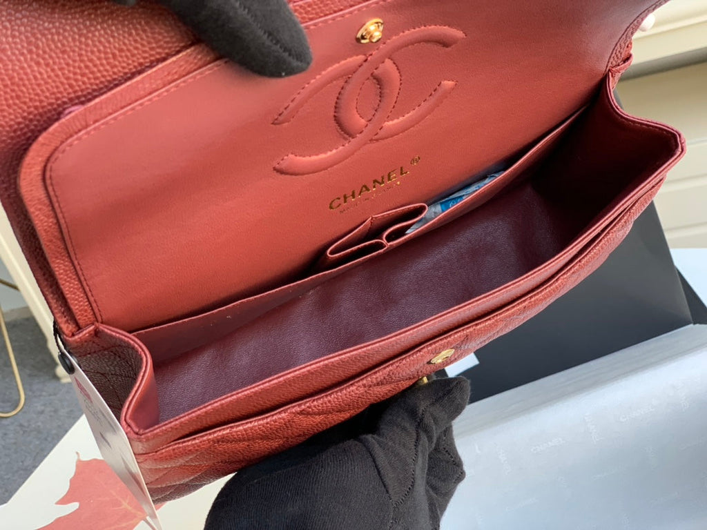 SAC À RABAT MOYEN 25 VIN CAVIAR GHW