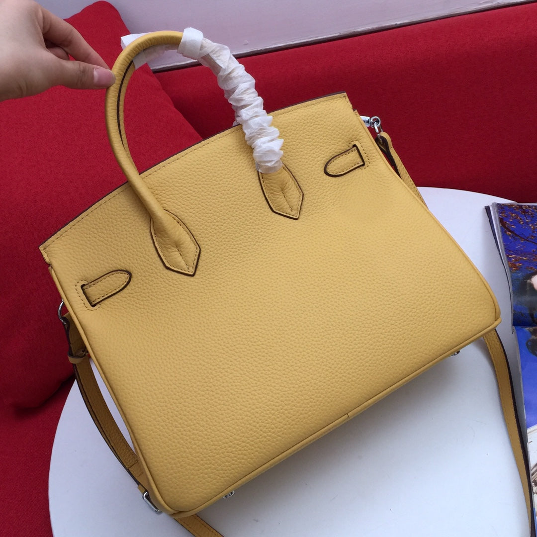 HM バーキン 30cm バッグ マスタード カーフスキン シルバー金具