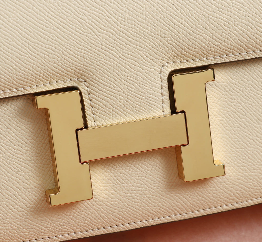 SACS HM CONSTANCE 19 CRÈME EPSOM QUINCAILLERIE OR