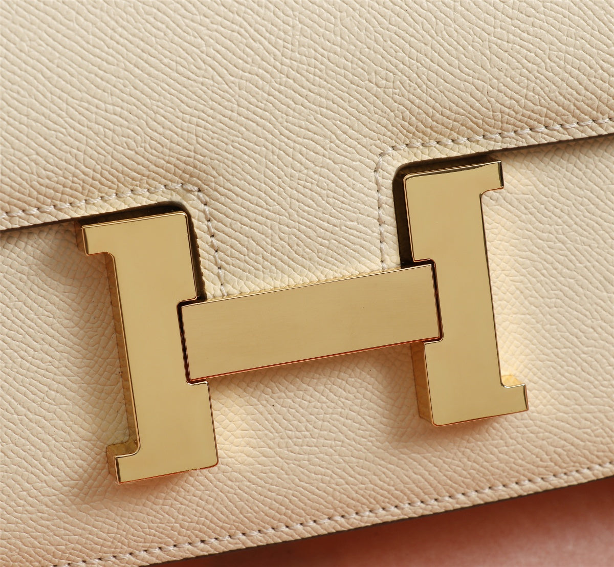 SACS HM CONSTANCE 19 CRÈME EPSOM QUINCAILLERIE OR