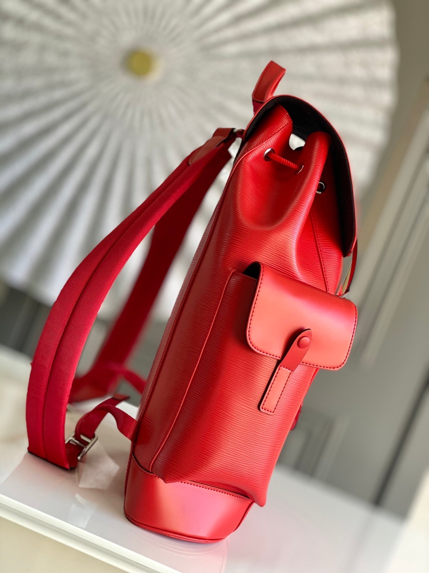 LV X SUPREME CHRISTOPHER SMALL BACKPACK 47 IN RED EPI CALFSKIN