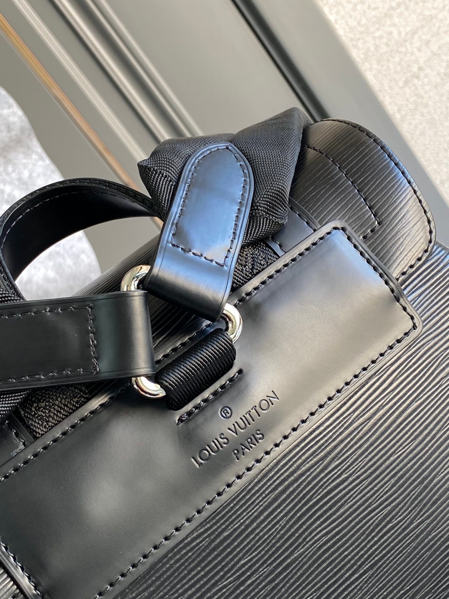 LV X SUPREME CHRISTOPHER SMALL BACKPACK 47 IN BLACK EPI CALFSKIN