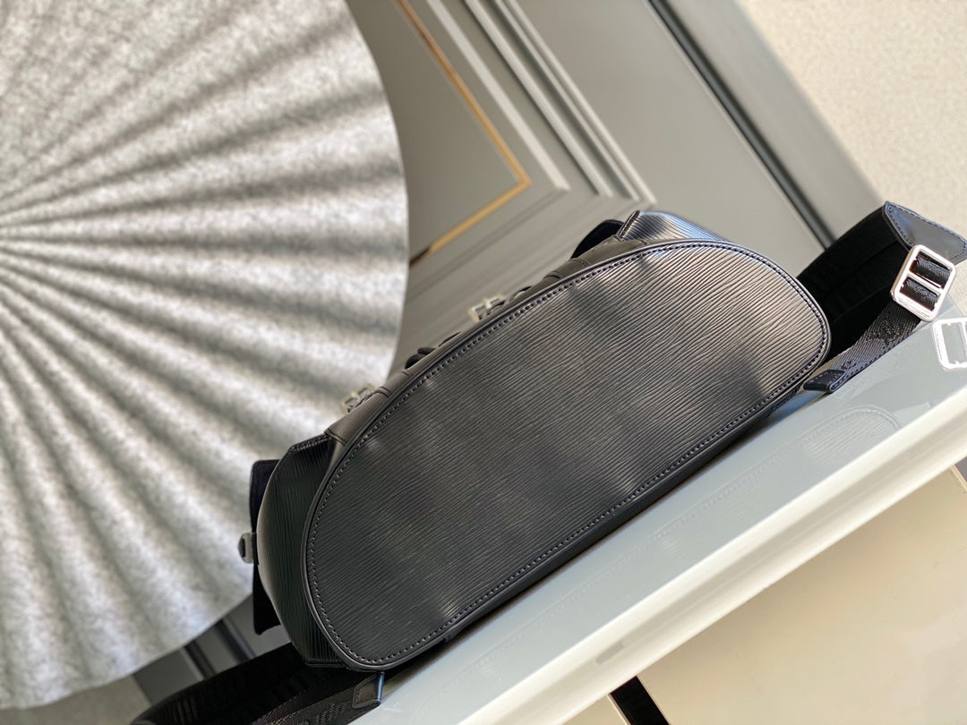 LV X SUPREME CHRISTOPHER SMALL BACKPACK 47 IN BLACK EPI CALFSKIN