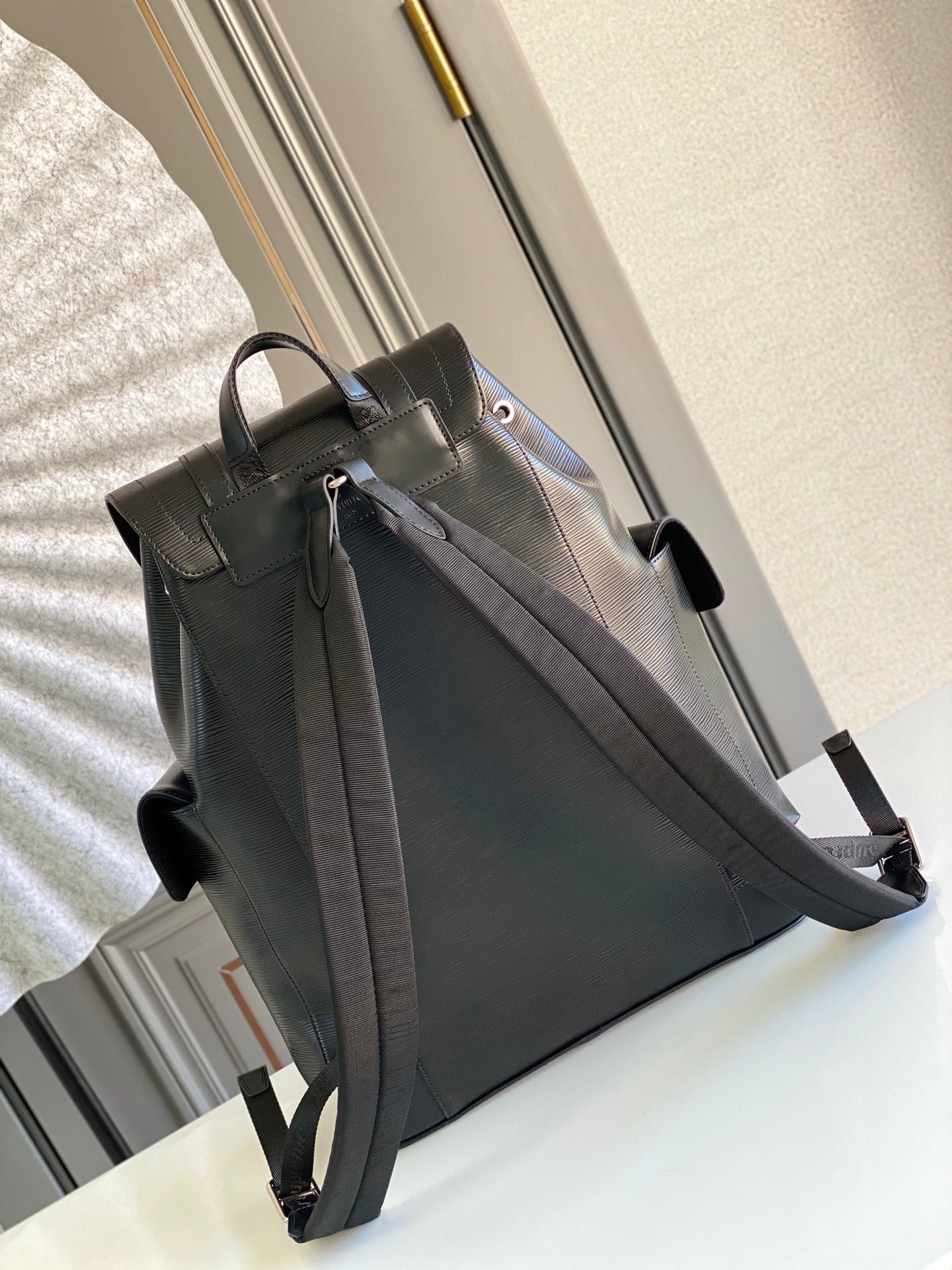 LV X SUPREME CHRISTOPHER SMALL BACKPACK 47 IN BLACK EPI CALFSKIN