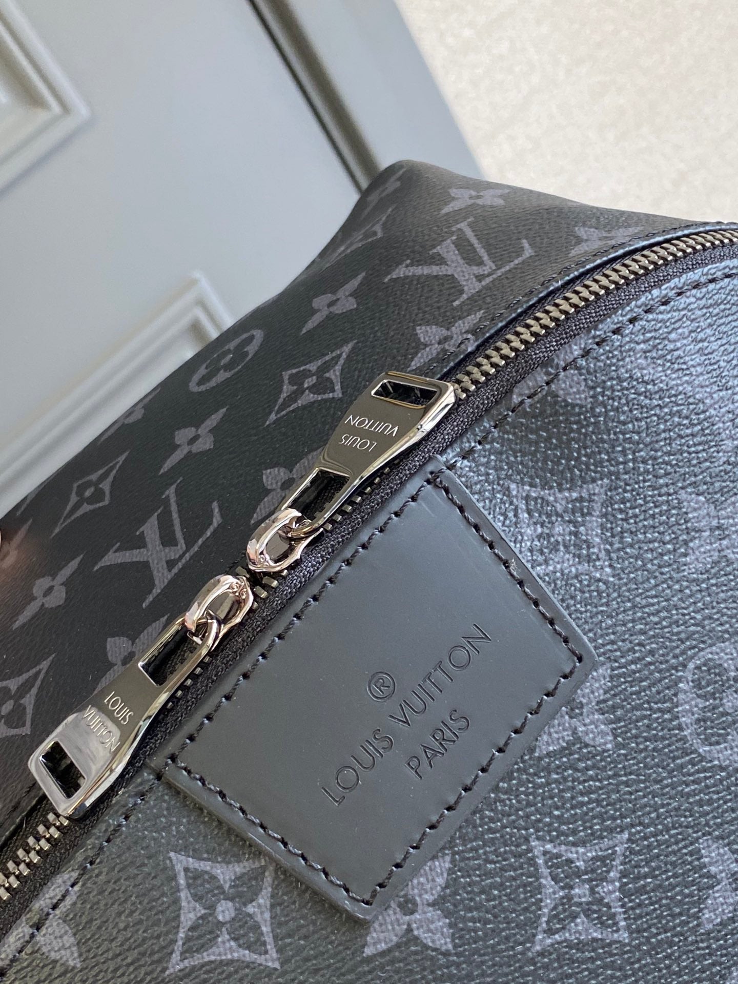 SAC À DOS 40 EN TOILE ÉCLIPSE MONOGRAMME GUN METAL