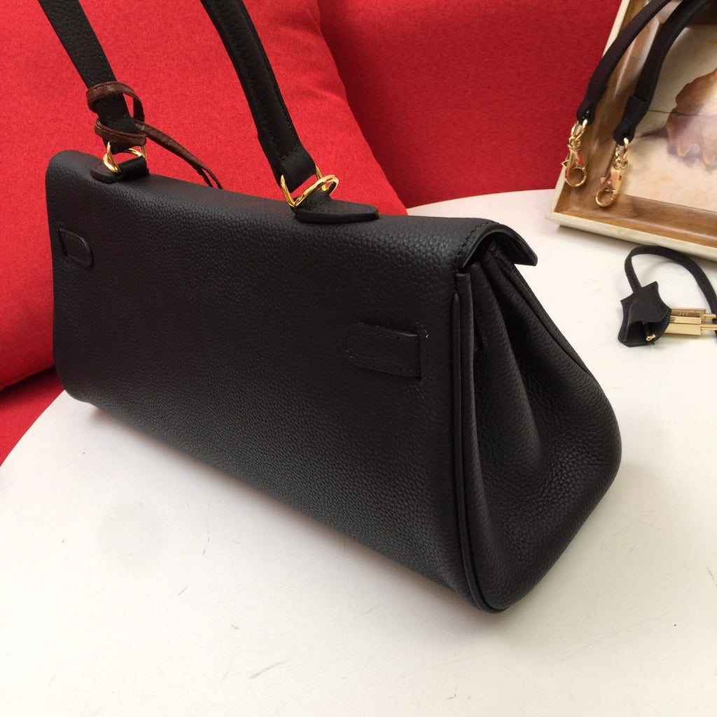 SAC À BANDOULIÈRE HM 35 NOIR TOGO QUINCAILLERIE OR