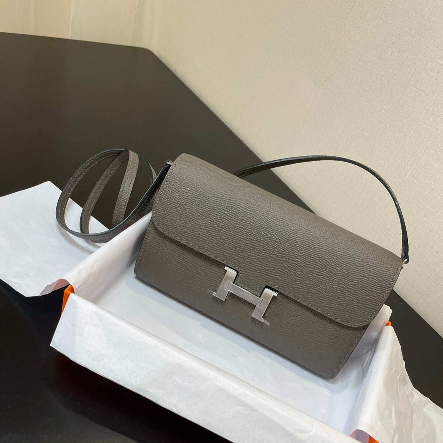 CONSTANCE ALLERA 20,5 ETAIN EPSOM SILVER HARDWARE