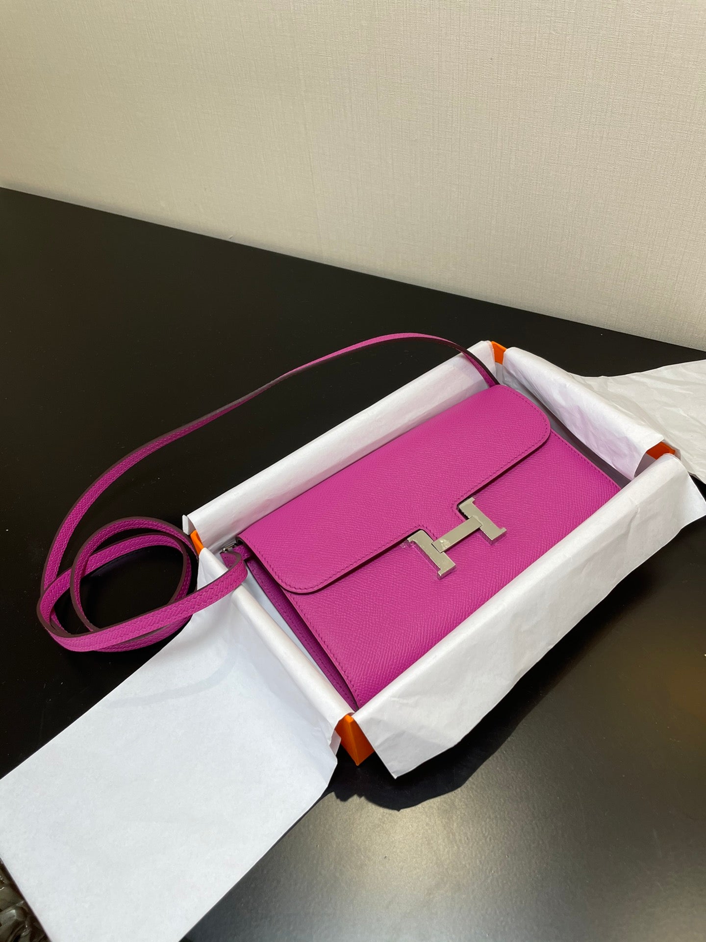 CONSTANCE TO GO 20,5 VIOLET EPSOM ARGENT QUINCAILLERIE