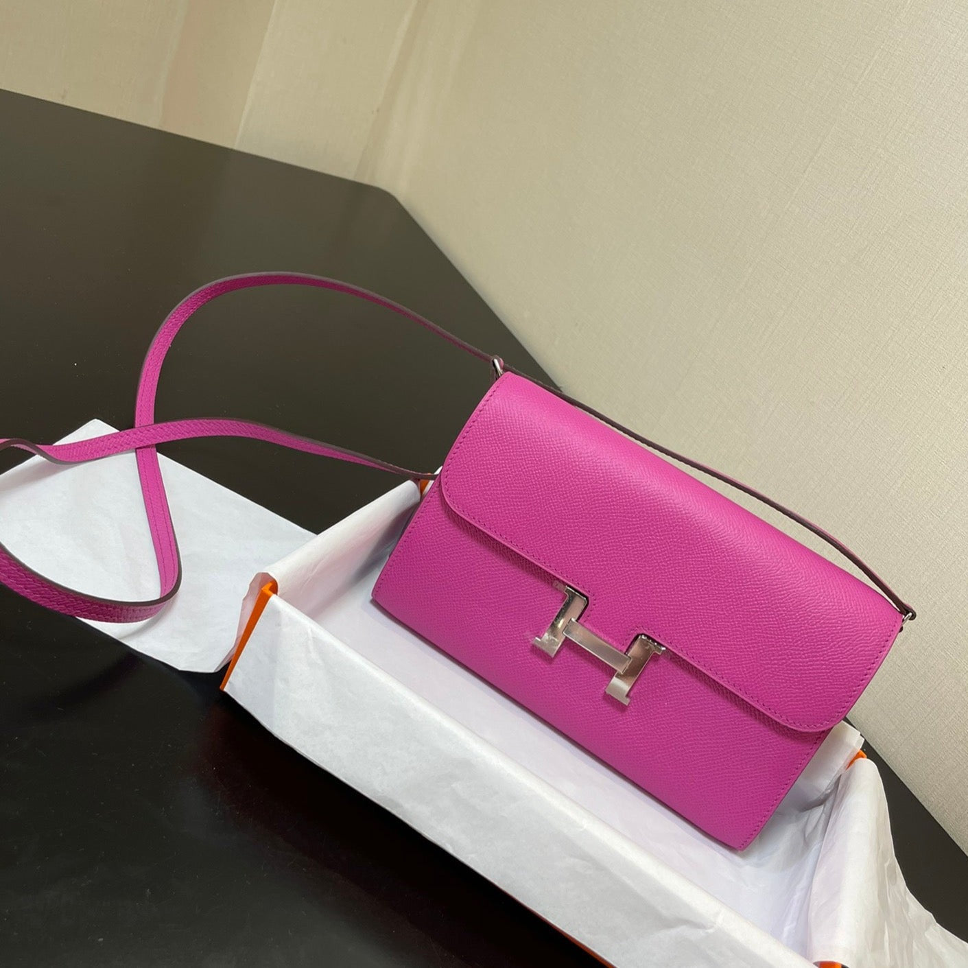 CONSTANCE TO GO 20,5 VIOLET EPSOM ARGENT QUINCAILLERIE