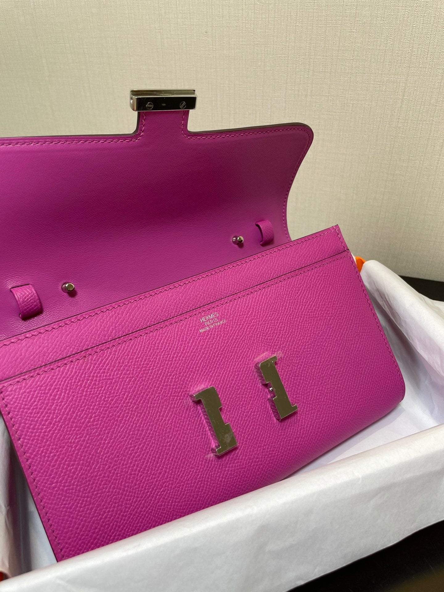 CONSTANCE TO GO 20,5 VIOLET EPSOM ARGENT QUINCAILLERIE