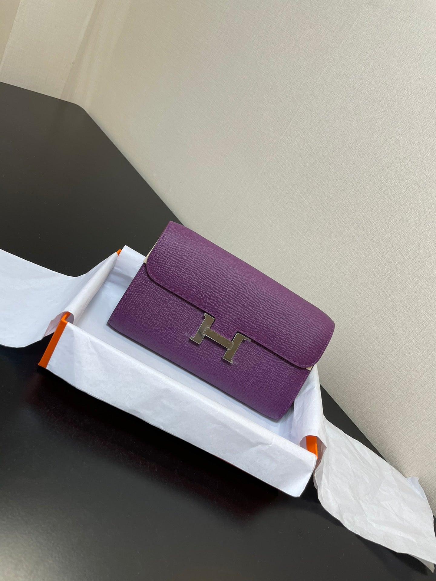 CONSTANCE TO GO 20,5 VIOLET EPSOM ARGENT QUINCAILLERIE